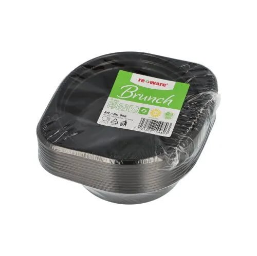 Papstar 96556, Bolle, Rund, Polypropylen, Sort, Monokromatisk, 12 stykker