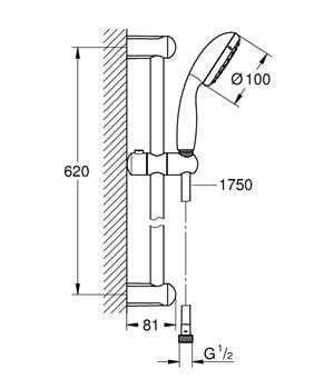 Grohe Tempesta 100 Dusjstangsett