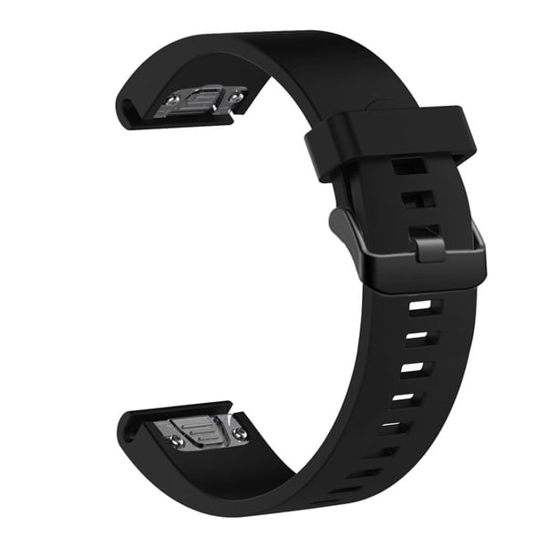 FIXED FIXSST-QF20MM-BK silikonarmband för Garmin QuickFit 20 mm, svart