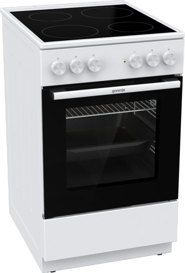 Gorenje G400 GEC5A21WG - Spis - fristående - bredd: 50 cm - djup: 59.4 cm - höjd: 85 cm - med självrengöring - vit