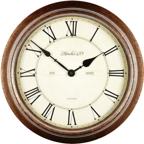 Technoline WT 7006, Vegg, Kvartsklokke, Rund, Brun, Beige, Svart, Analog, Batteri