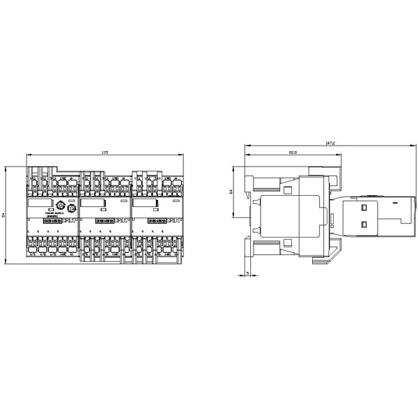 Siemens 3RA2416-8XF31-2AB0 Tähti-kolmio yhdistelmä 3 x kytkin 690 V/AC 1 kpl
