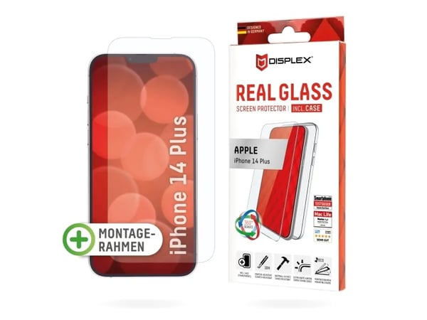 Displex 01712, Apple, iPhone 14 Plus, Asennus kuivana, Iskunkestävä, Naarmuuntumisenkestävä, Pölynkestävä, Läpinäkyvä, 1 kpl