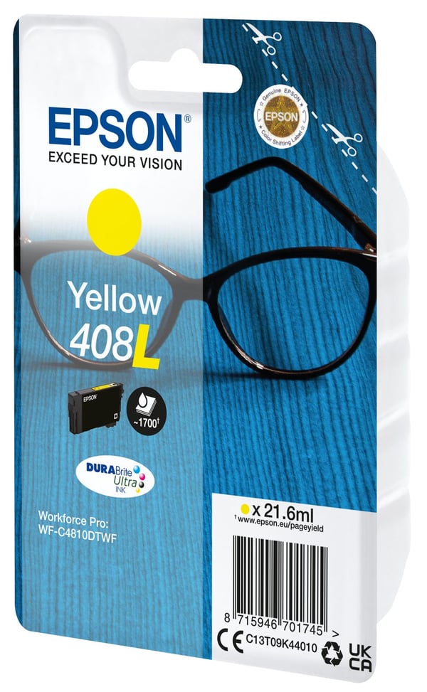 Epson WorkForce Pro WF-C4810DTWF 408L blekkpatron, 1700 sider, gul