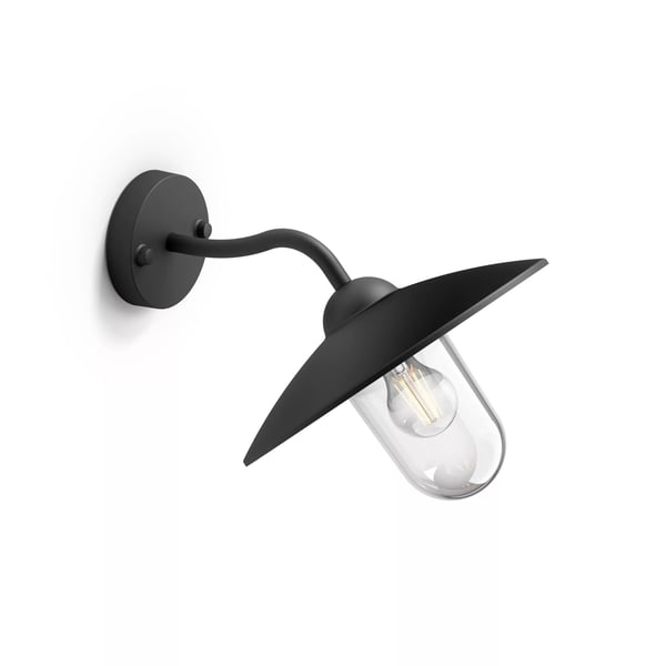 Philips myGarden Hammock vägglampa 60 W E27 ljuskälla medföljer ej, Väggbelysning för utomhusbruk, Svart, Metall, IP44, Terass, Trädgård, I