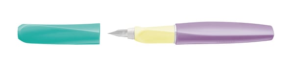 Pelikan Twist Color Blocking, Lilac, Mynte, Fyllesystem med patron, Blå, Medium, Ambidekstriøs, Boks