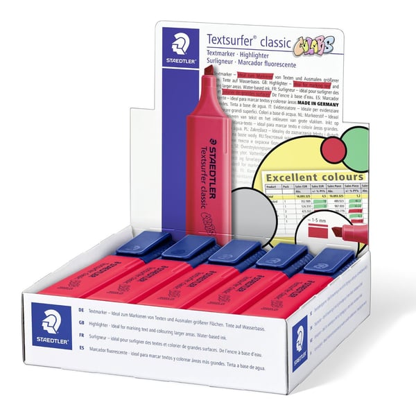 Staedtler Textsurfer classic 364 C, 1 stykker, Rød
