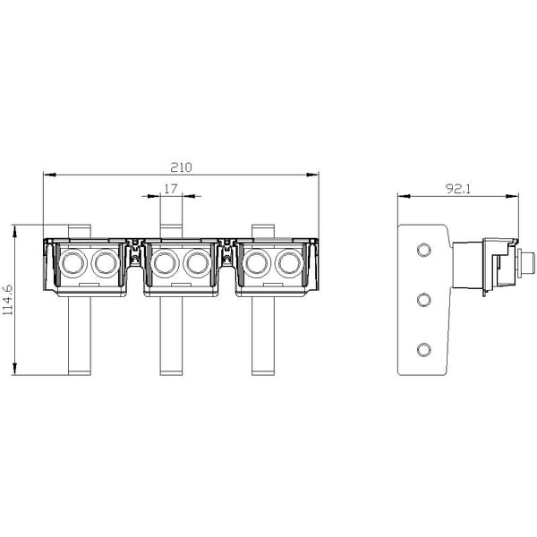 Siemens 3VA9603-0QE00 flänsanslutning 1 st