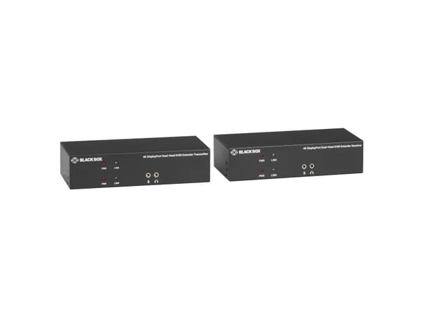 Black Box KVXLCDPF-200 KVM-forlenger 4K DisplayPort fiberoptisk, dobbel skjerm