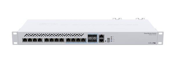 MikroTik CRS312-4C+8XG-RM switch 10G administrerbar, 8 RJ45 + 4 combo SFP+