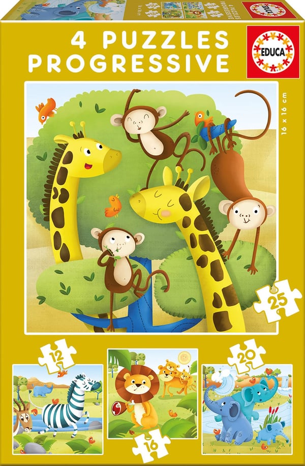 Educa 12-16-20-25 Wild Animals