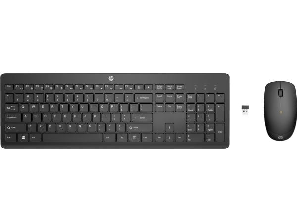HP 650 trådløst tastatur- og musesett, 2,4 GHz, membrantastatur, hvit