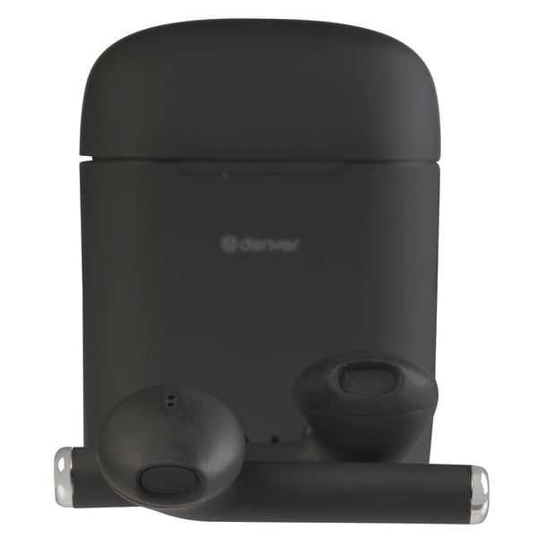 DENVER TWE-46 - Ægte trådløse øretelefoner med mik. - ørespids - Bluetooth - sort