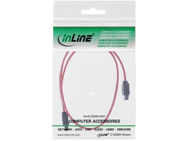 InLine 27305, 0,5 m, SATA I, Röd, 17 g, 100 mm, 140 mm