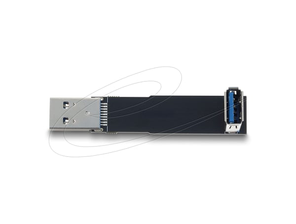 Delock USB 10 Gbps adapter type A hunn til hann vinklet 90° (67423)
