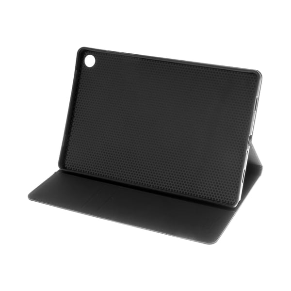 Insmat Exclusive - Lommebok for nettbrett - håndlaget lær, kartong+papir, bomullssting - svart - for Samsung Galaxy Tab S10 Lite