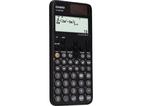Casio Classwiz FX-991CW vetenskaplig miniräknare, 12 siffror, svart