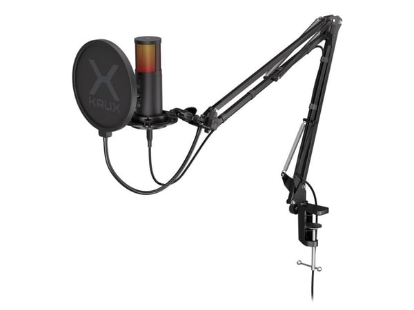 KRUX Edis 3000, Bordmikrofon, 20 - 16000 Hz, 16 bit, 48 kHz, Kardioide, Knapper