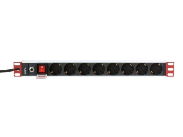 Techly I-CASE STRIP-61UDIT, Strømkontaktmontering, Sort, 1U, 3 m, 19", CE, Reach, ISO 9001
