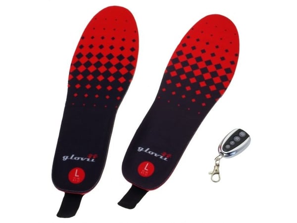 Glovii GW2M, Unisex, Kaikki, Lämmitetty pohjallinen, Musta, red, Talvi