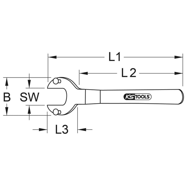 Avain säiliöauton venttiiliin KS Tools 963.8245 9638245 9638245