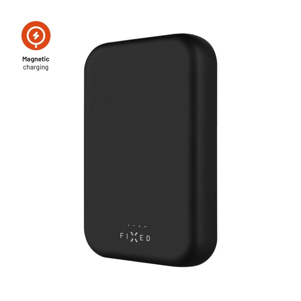 FIXED MagZen - 2. generasjon - trådløs nødlader - Li-pol - 10000 mAh - 38 Wh - 20 watt - 3 A - PD 3.0 (USB-C) - svart