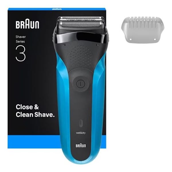 Braun Series 3 310s barbermaskin våt og tørr, blå/svart