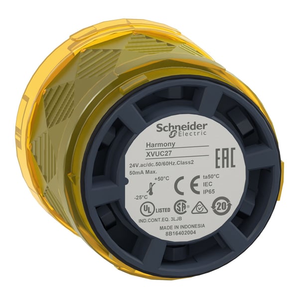 Schneider Electric XVUC28, Tornivalo, LED, 1 lamppua, Keltainen, UL CE CSA, IP65