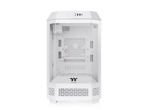 Thermaltake The Tower 250 - MT - mini ITX - genomskinlig sidopanel (härdat glas) - ingen strömförsörjning - snö - USB/ljud