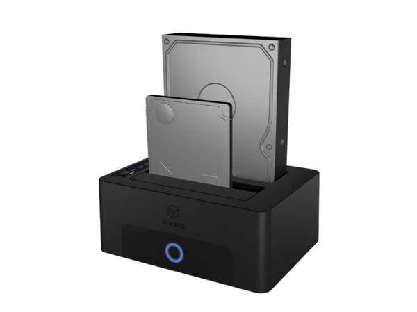ICY BOX IB-1232CL-U3 HDD-dokkingstasjon med 2 plasser for 2,5"/3,5" SATA via USB 3.2 Gen 1