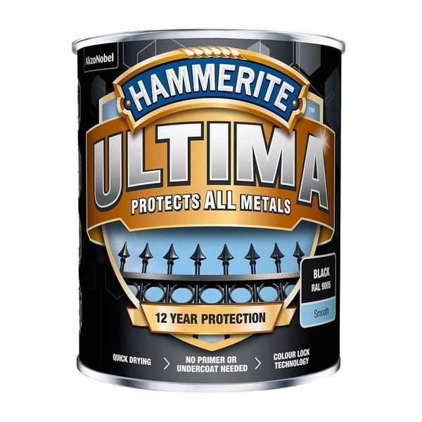 Hammerite Ultima Metalmaling - Sølv - RAL 9006 - 250 ml. Hammerite Ultima Metalmaling - Sølv - RAL 9006 - 250 ml.