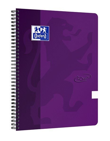 Notatbok A4+ Oxford Touch lilla glanset 90 g