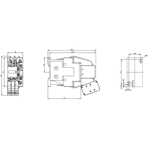 Siemens 3RT2625-1AP05, 54 mm, 147,5 mm, 162 mm, 532 g, 1 kpl