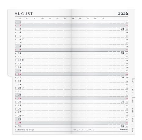 Index Planner månedskalender REFILL + tlf.reg. 2026