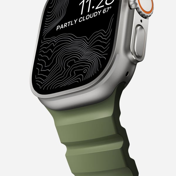 Nomad Rocky Point Band, Yhtye, Älykello, Luonnollinen, Apple, Ultra / 46mm, Nahka, Titaani