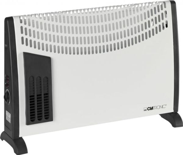 Clatronic KH 3433, Sähkökäyttöinen lämpötuuletin, Sisätila, Katto, Seinä, Musta, Valkoinen, 2000 W, 750 W