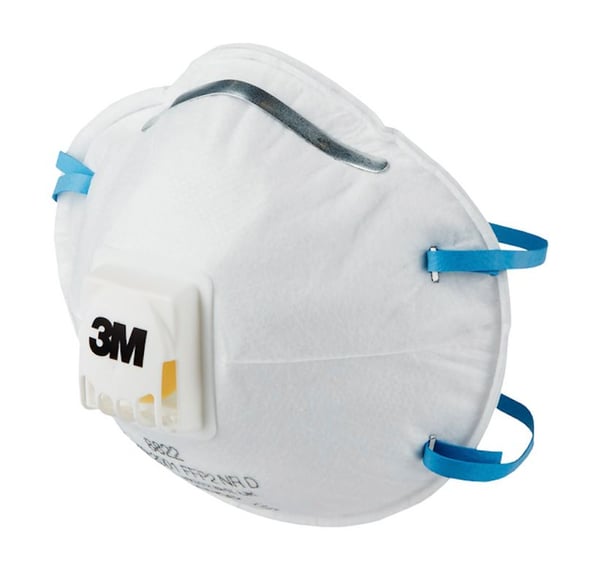 3M 8822 FFP2, Bägare, FFP2, Blå, Vit, Monoton, En storlek, Vuxen