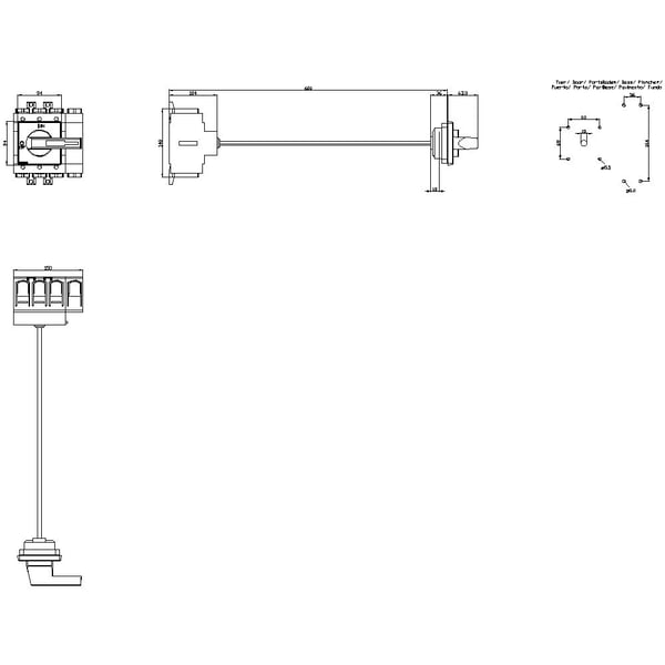 Lastdelskobling rød, gul 4-polet 185 mm² 250 A 690 V/AC Siemens 3LD24181TL13