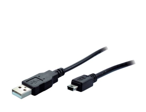 S/CONN 14-16035, 2 m, Mini-USB B, USB A, USB 2.0, 0,48 Gbit/s, Sort