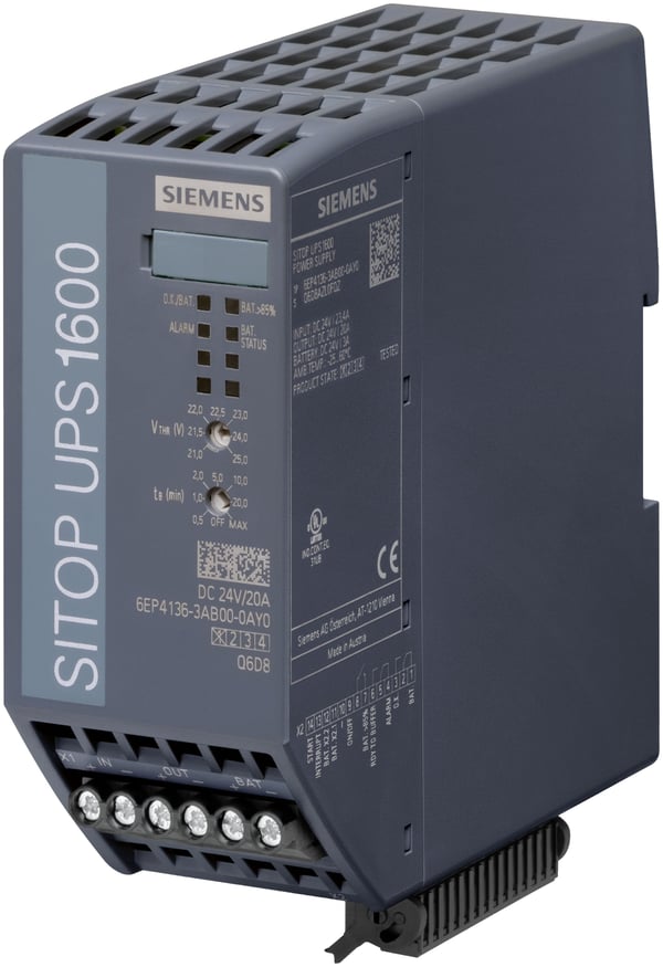 Siemens 6EP4136-3AB00-0AY0, Valmiustila (ilman yhteyttä), 480 W, 18,5 V, 27 V, CE, RoHS, REACH, 139 mm