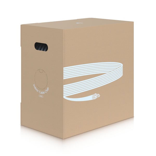 Ubiquiti UniFi - Samlet kabel - uisolert tråd - 305 m - 6.6 mm - UTP - CAT 6a - innendørs - hvit