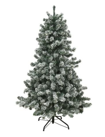 Juletræ kunstig PVC "FROST" m/sne, Klasse B+, 180x118 cm m/LED NORDIC WINTER (780-162)