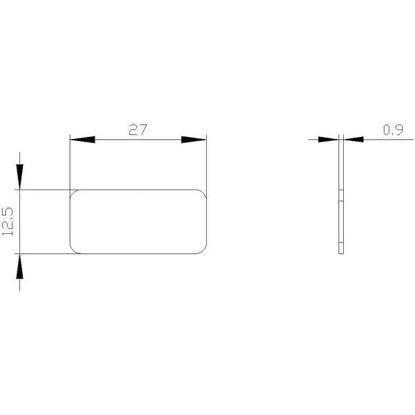 Siemens 3SU1900-0AC81-0DD0, hopea, 12,5 mm, 0,5 g, 57 mm, 8 mm, 7 mm