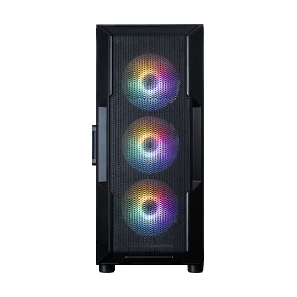 Zalman i3 NEO V2 - Mid tower - ATX - genomskinlig sidopanel (härdat glas) - ingen strömförsörjning (ATX) - svart - USB/ljud