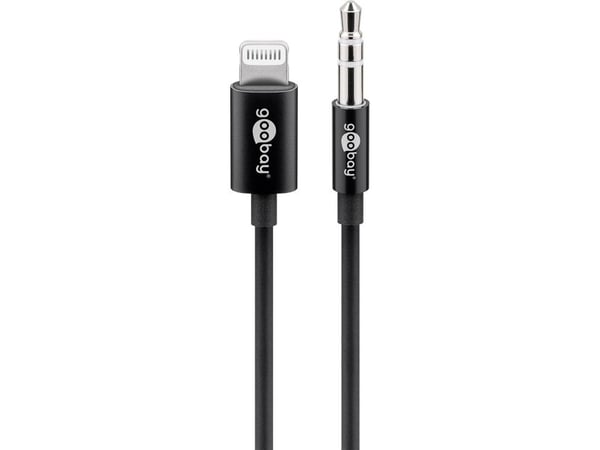 Goobay 66805, 1 m, Lightning, 3.5mm, Hankjønn, Hankjønn, Svart