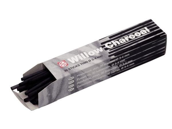 Talens Thin Charcoal | 30 stk | charcoal