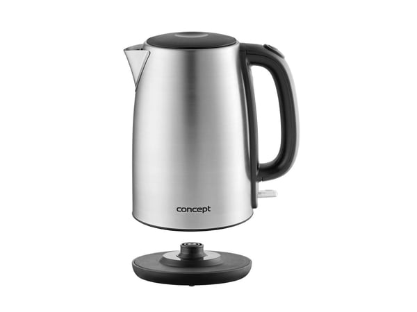 Concept RK3260, 1,7 l, 2200 W, Rustfritt stål, Rustfritt stål, Vannivåindikator, Trådløs