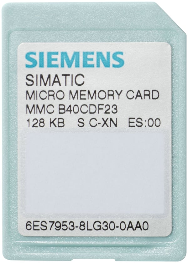 Siemens 6ES7953-8LG31-0AA0, 128 GB, MMCmicro, Ripebestandig, Grønn
