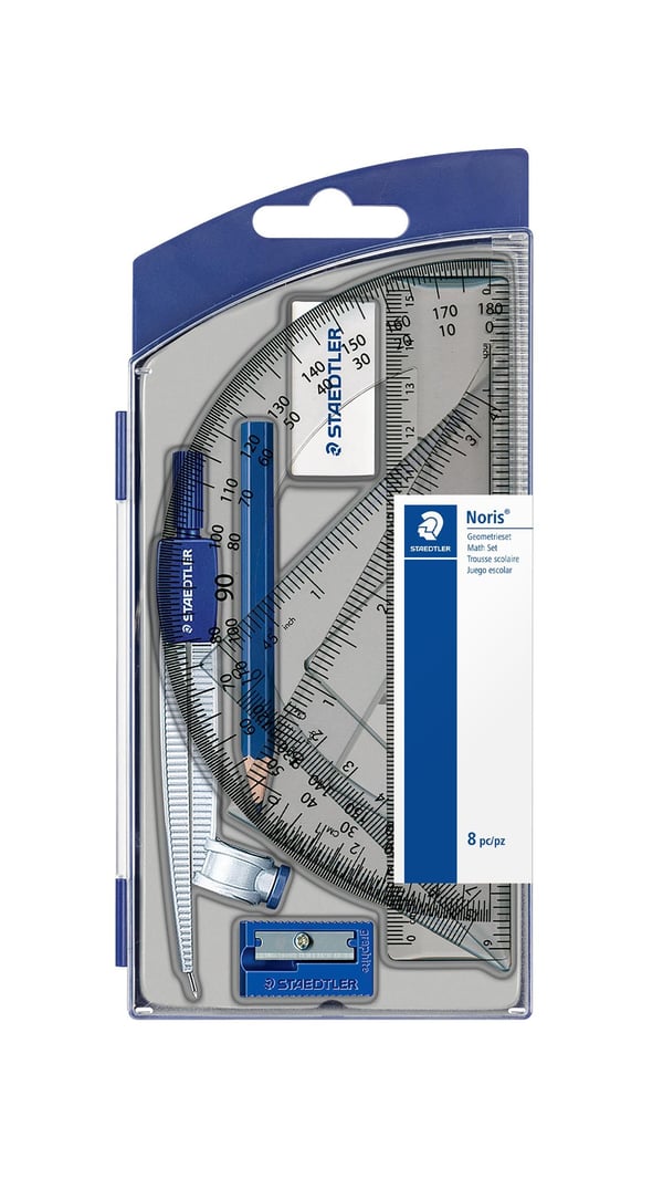 Staedtler Noris 550, 8 kpl, Sininen, Läpinäkyvä