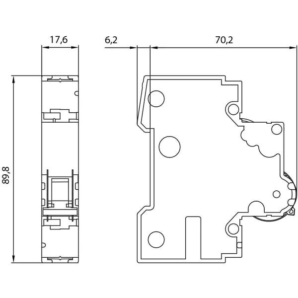 Automatsikring C 2A, 1P, 6kA, 5SY6102-7